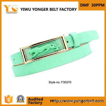 New Designs Fashion Green Girls Cute Candy Color Skinny Belt for Newlook